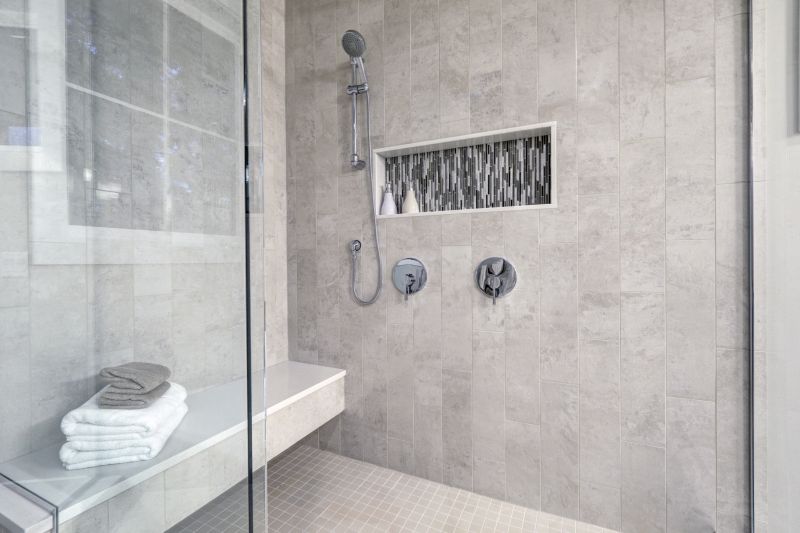 Custom Shower Niche with Decorative Tiles